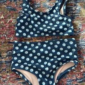 Tea Collection Navy Polka Dot Kids Bikini